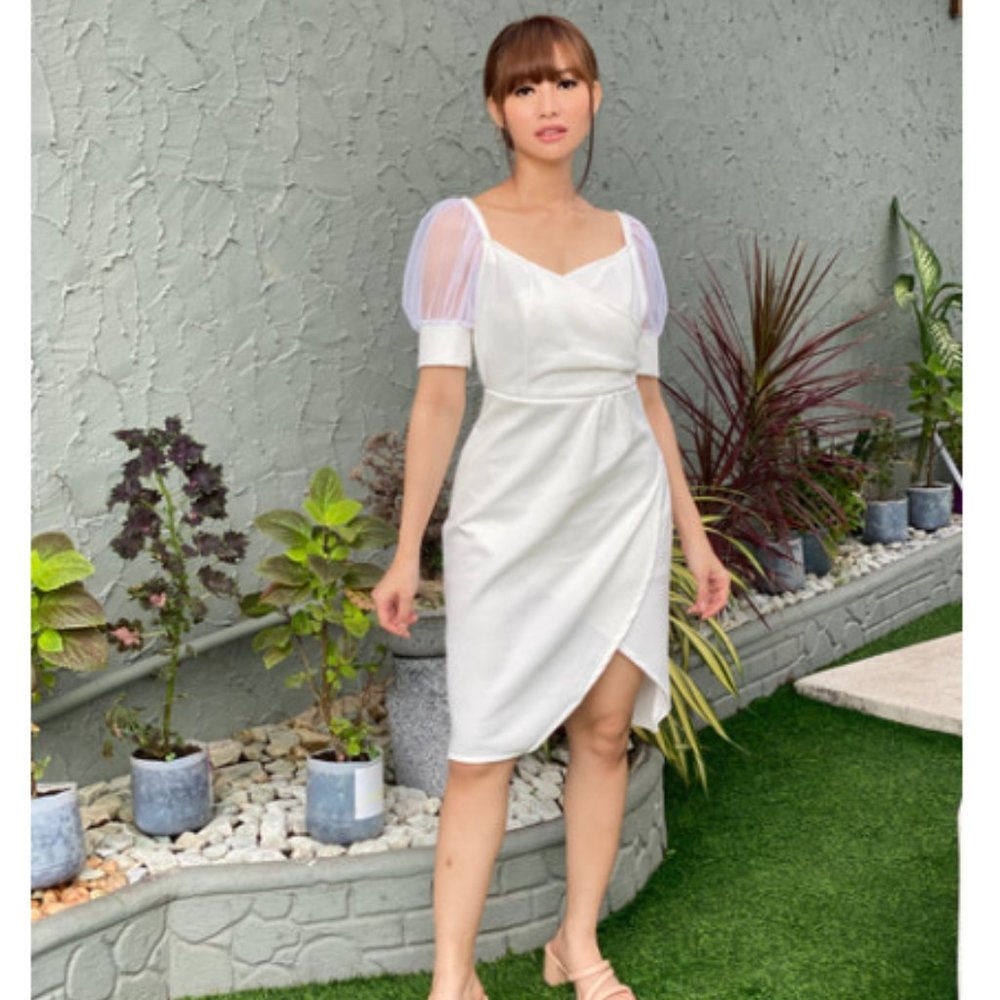 Ruthie Mesh Puff Sleeve